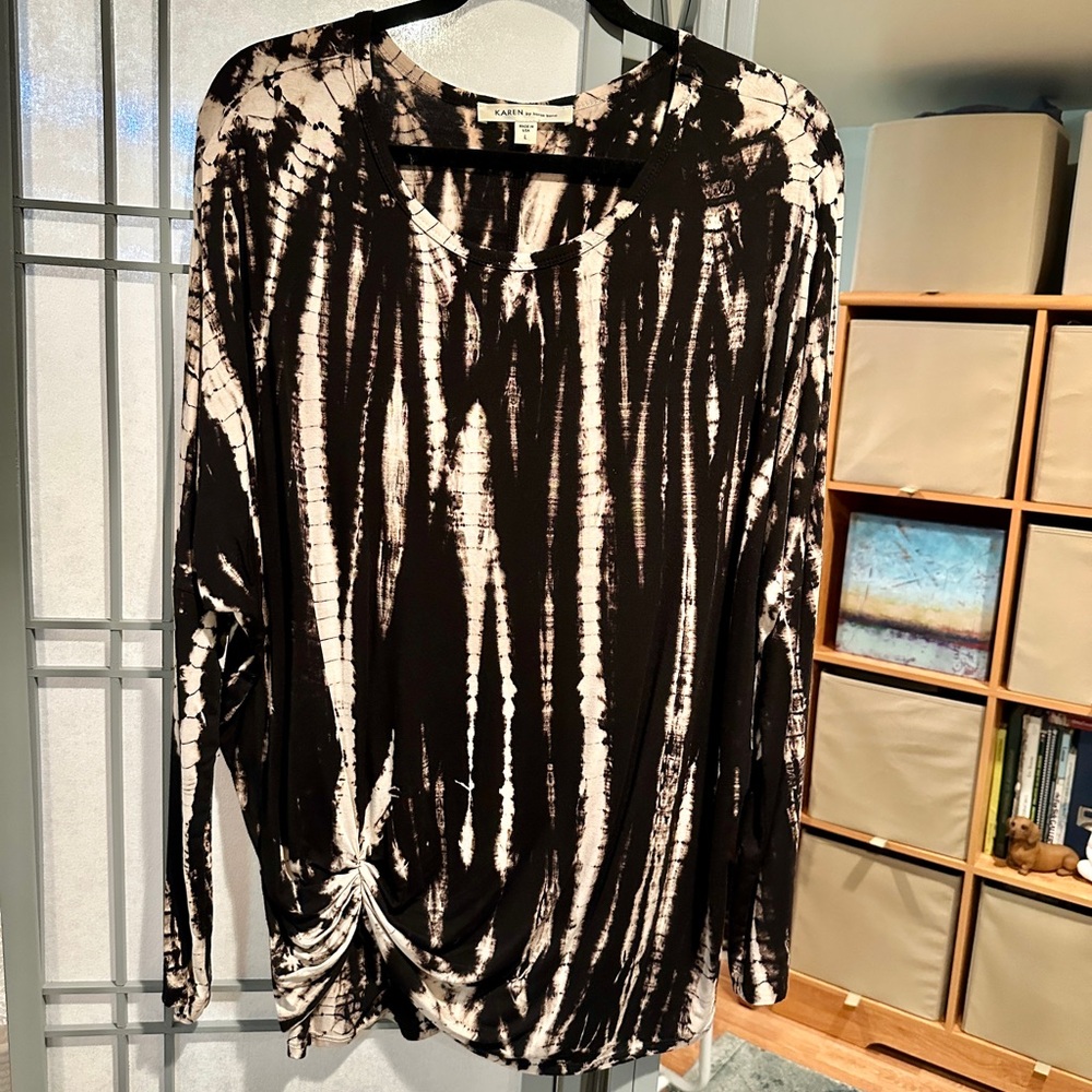 Karen Kane Tie-Dye Stretch Jersey Knit Top